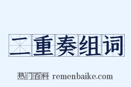 二重奏组词是什么意思的图片